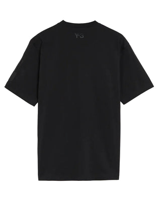 Black t-shirt with a Y-3 logo on the back 