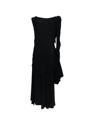 Black draped dress by Yohji Yamamoto