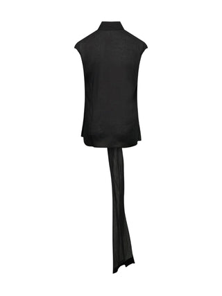 Black sleeveless top by Yohji Yamamoto