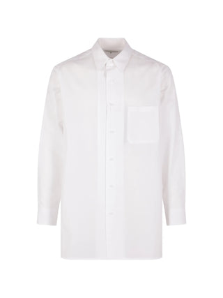 White shirt with long-sleeves and a collar by Yohji Yamamoto