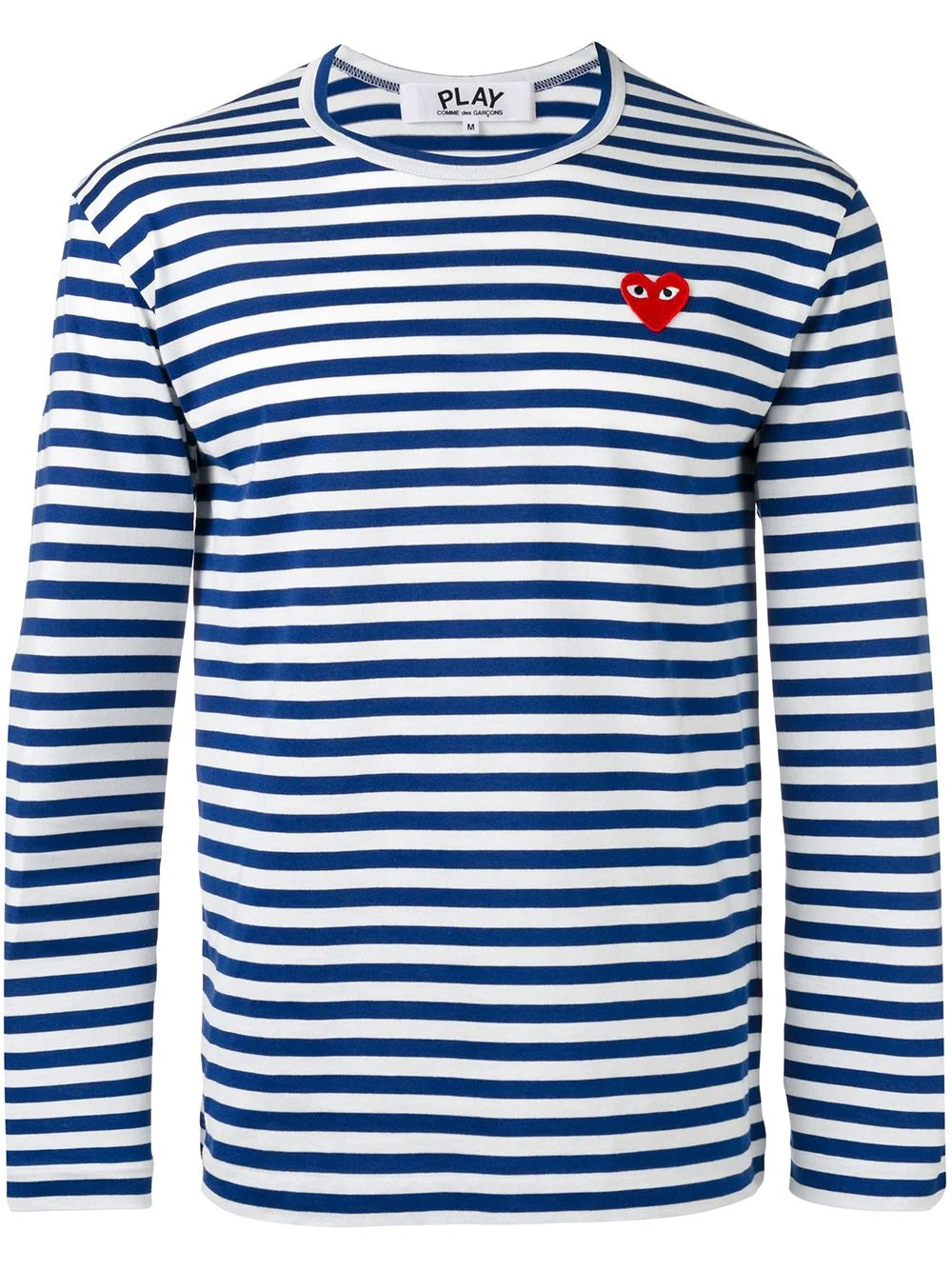 striped heart embellished T-shirt - SHEET-1