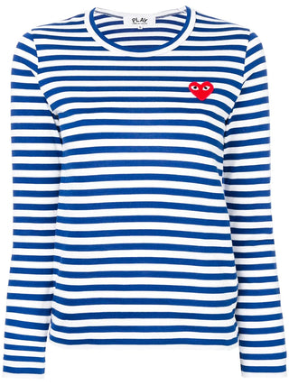 Comme Des Garçons Play Women's Striped Long Sleeved T-Shirt | Shop in Lisbon & Online at SHEET-1.com