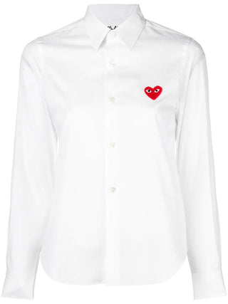 Comme Des Garçons Play l/s Embroidered Heart Shirt | Shop in Lisbon & Online at SHEET-1.com