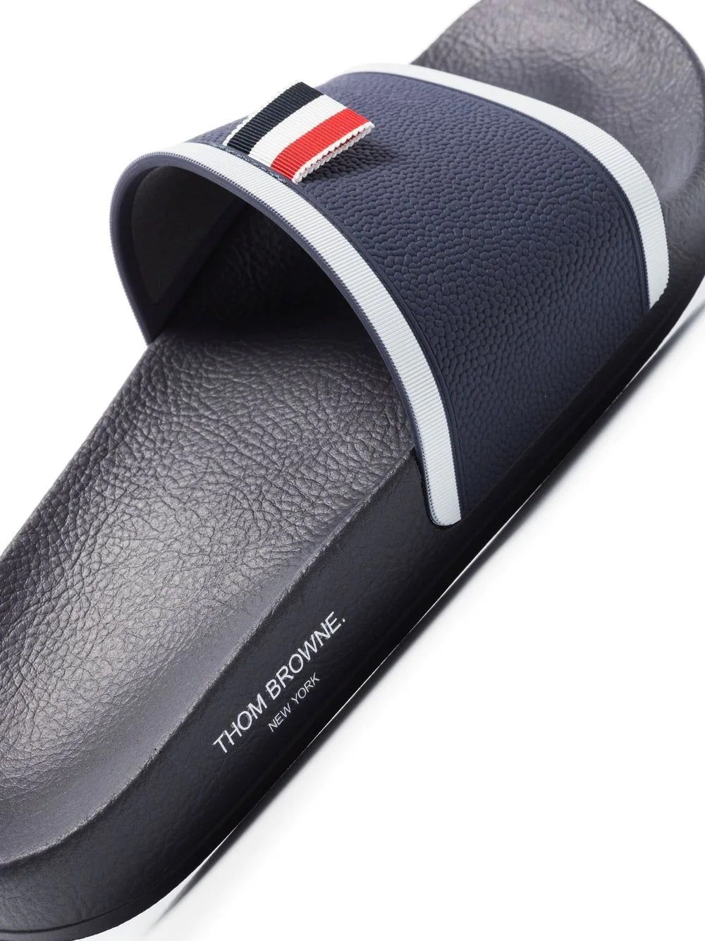 grosgrain-trim terrycloth slides