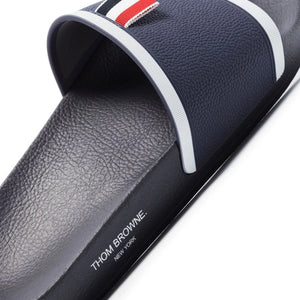 grosgrain-trim terrycloth slides