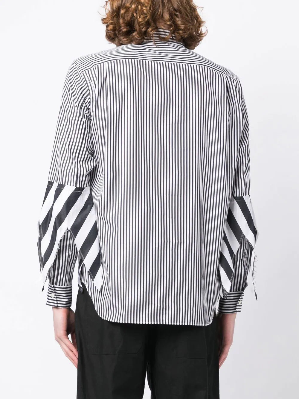contrasting striped shirt