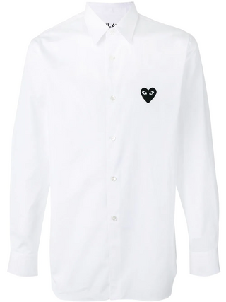 Comme Des Garçons Play Black Heart Embroidered Shirt | Shop in Lisbon & Online at SHEET-1.com